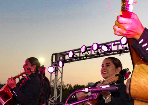 Mariachi Band Performs at Sports Complex