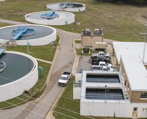 Aerial view of I-30 Water Treatment Plant