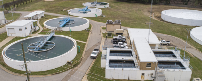 Aerial view of I-30 Water Treatment Plant