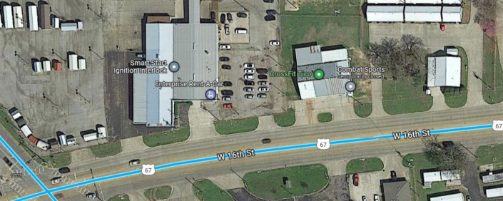 Aerial Map of Effected Properties during water line maintenance