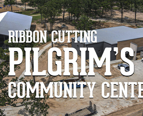 Aerial photo of the new Pilgrim's Center at Oaklawn Park.