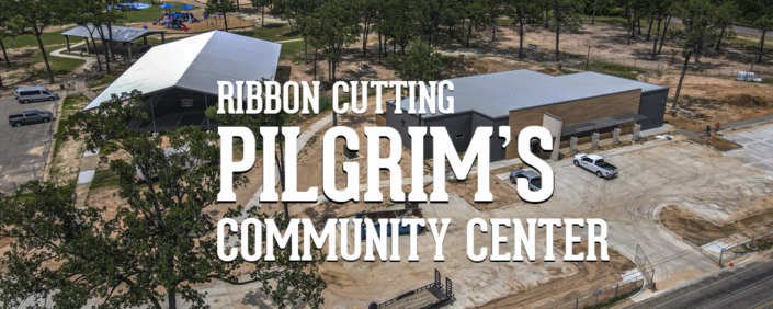 Aerial photo of the new Pilgrim's Center at Oaklawn Park.